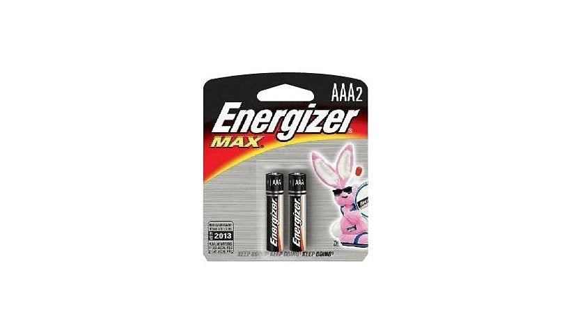 Energizer Max AAA Alkaline Batteries, 2-Pack, E92BP-2