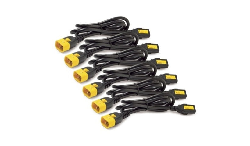 APC AP8702S-WW Locking Power Cord Kit 0.6 m C13 to C14 6 Pack Worldwide 2 Year