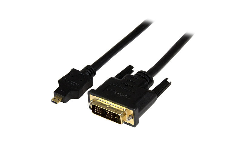 StarTech.com HDDDVIMM1M Micro HDMI to DVI-D Cable 3 ft Lifetime Warranty