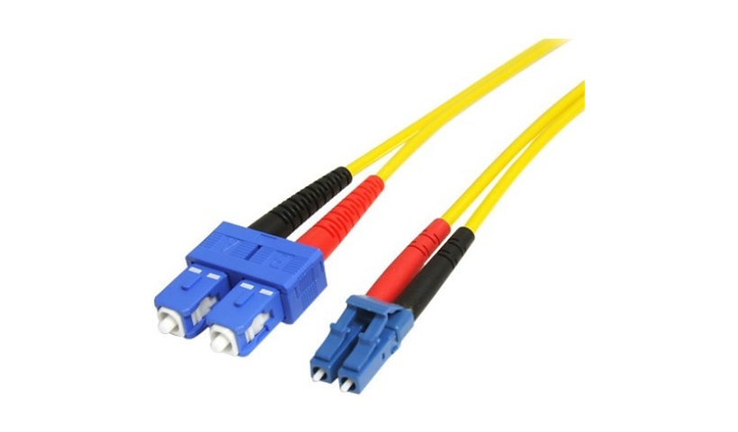 StarTech.com SMFIBLCSC7 7m (23ft) LC to SC Single Mode Duplex Fiber Patch Cable, 9/125, LSZH, Yellow