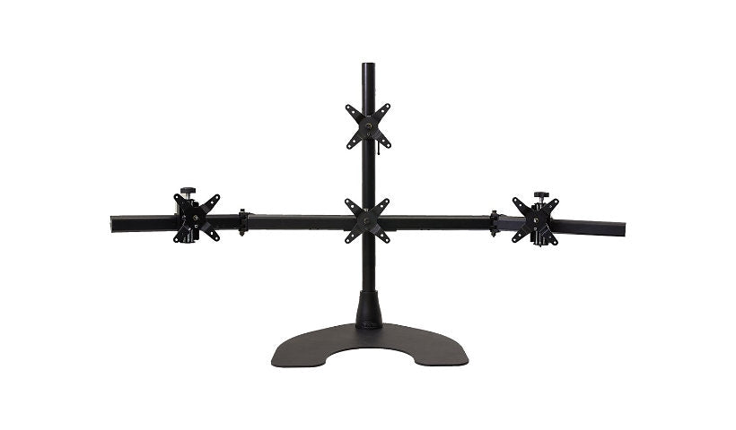 Ergotech Quad Monitor Desk Stand, 2x2, Black, 100-D28-B13
