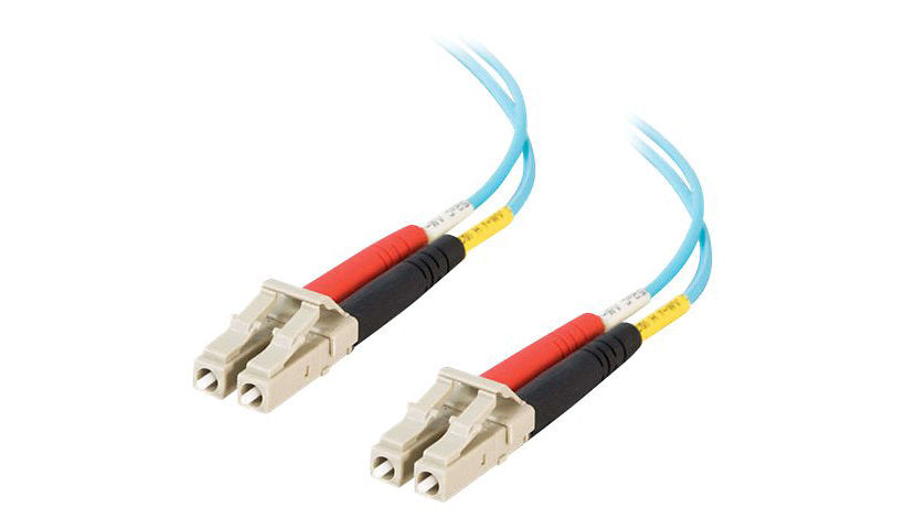 C2G 01119 20m (65.6ft) LC to LC 10Gb OM3 Multimode Duplex Fiber Patch Cable, 50/125, Aqua