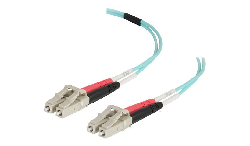 C2G 01000 4m (13.1ft) LC to LC OM4 Multimode Duplex Fiber Patch Cable, 50/125, Aqua