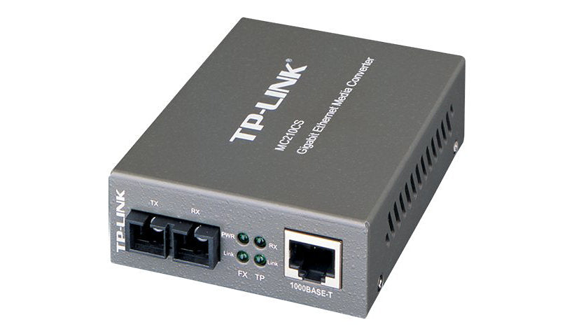 TP-Link MC210CS Gigabit Single-Mode SC Fiber to RJ-45 Media Converter