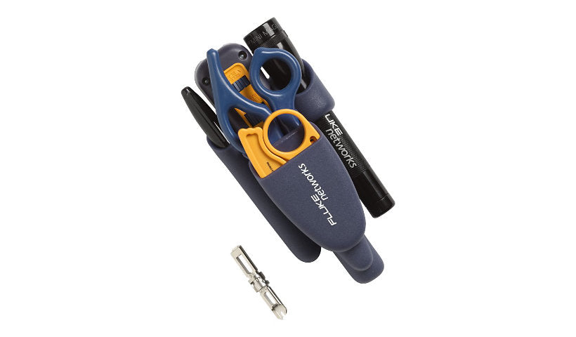 Fluke Networks IS60 ProTool Kit 11293000, D914S Impact Tool, Maglite