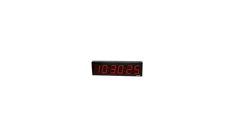 Valcom VIP-D640A 6-Digit PoE Network Clock, 4in, Wall Mount