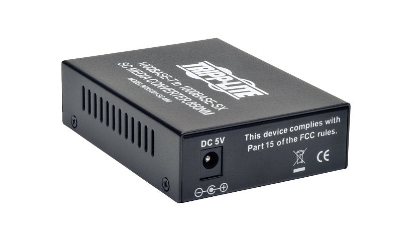 Eaton Tripp Lite Gigabit 10/100/1000 RJ45 to SC Multimode Fiber Media Converter, 550m, Black, N785-001-SC-MM