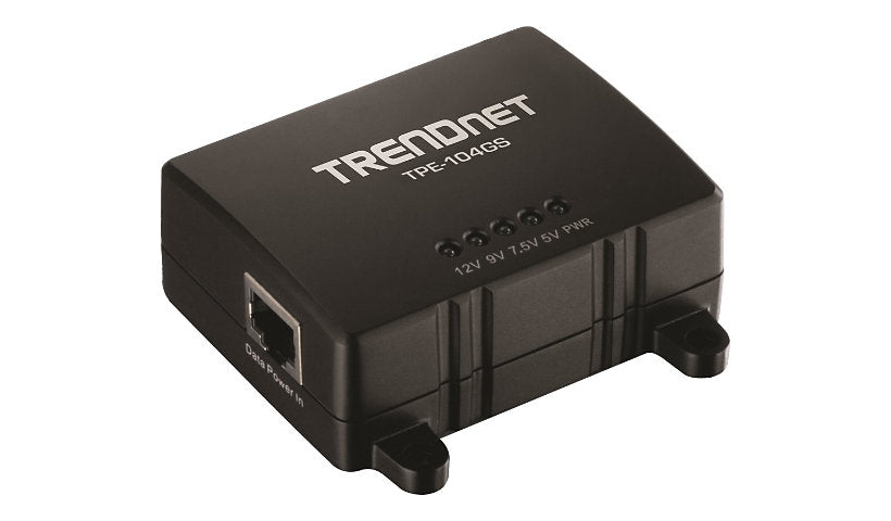TRENDnet TPE-104GS Gigabit PoE Splitter, 5V/9V/12V Selectable Output