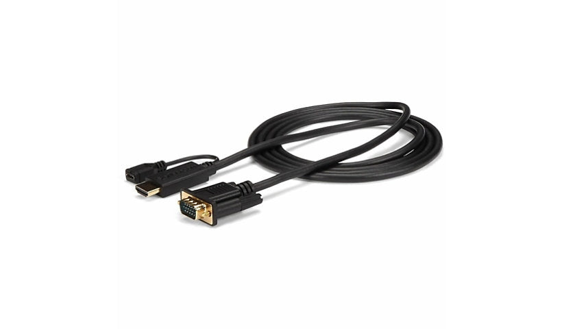 StarTech.com HDMI to VGA Active Converter Cable, 1920x1200, 10 ft (3 m)