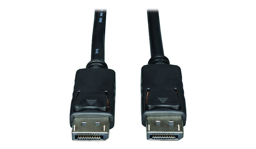 Tripp Lite DisplayPort Cable with Latches, 4K 30Hz, Male to Male, Black, 30 ft