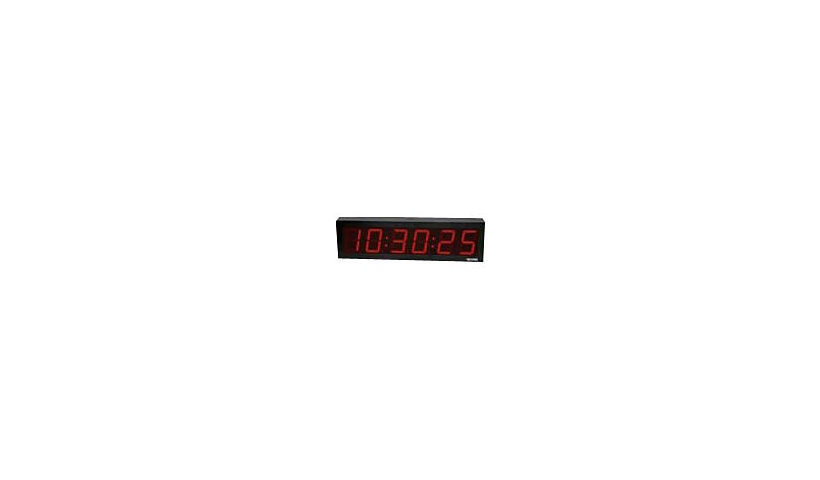Valcom VIP-D625A 6-Digit PoE Network Clock, 2.5in, Wall Mount