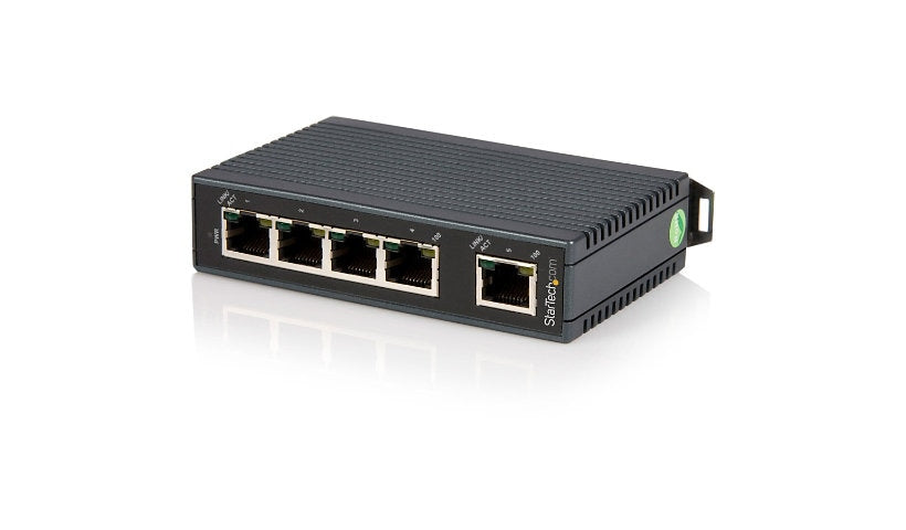 StarTech IES5102 5-Port Fast Ethernet Industrial Switch, DIN Rail, 12-48V DC
