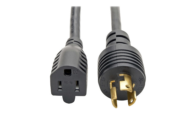 Tripp Lite P025-001 NEMA 5-15R to NEMA L5-15P Heavy-Duty Power Cord Adapter 1 ft