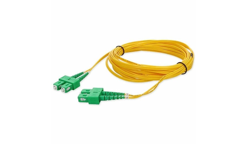 Proline 1m (3.3ft) Angled SC (ASC) to Angled SC (ASC) OS2 Single Mode (SMF) Duplex Fiber Patch Cable, 9/125 µm, Riser-Rated OFNR, Yellow, PRO-ASC-ASC-1M9SMF