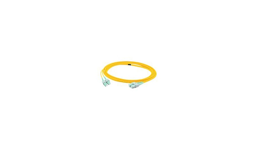 Proline 5m (16.4ft) Angled SC (ASC) to Angled SC (ASC) OS2 Single Mode (SMF) Duplex Fiber Patch Cable, 9/125 µm, Riser-Rated OFNR, Yellow, PRO-ASC-ASC-5M9SMF