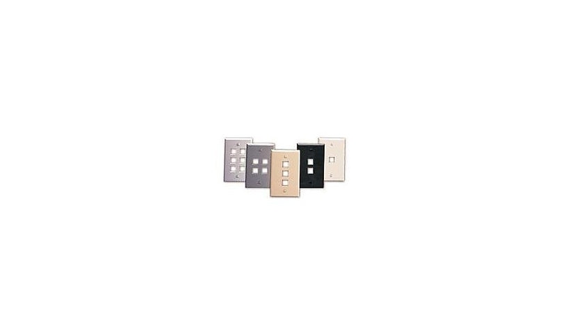 Leviton 41080-2WP QuickPort Single-Gang 2-Port Wall Plate White 1 Year