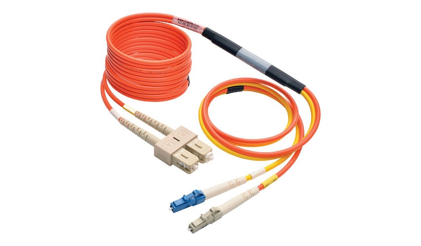 Eaton Tripp Lite 2m (6ft) LC to SC Fiber Optic Mode Conditioning Patch Cable, Gigabit Ethernet 1000BASE-LX, Orange, N425-02M