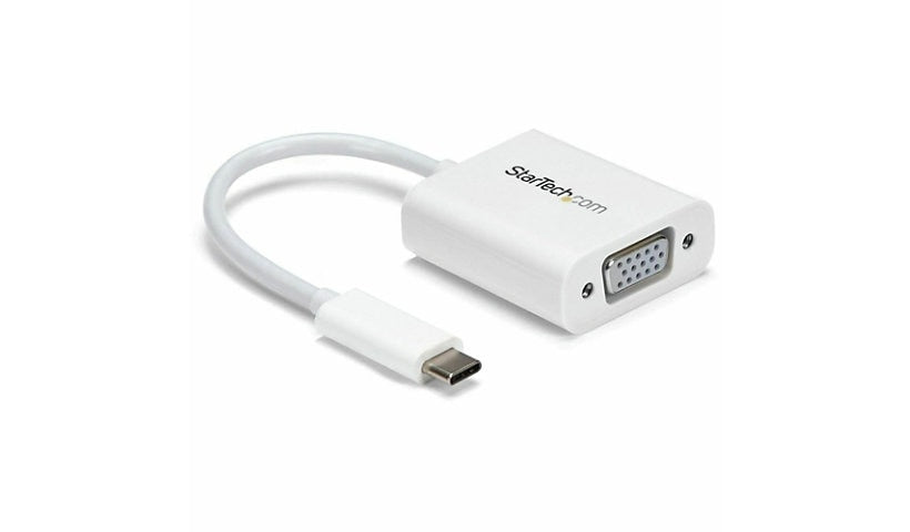 StarTech.com USB-C to VGA Adapter, 1080p, Thunderbolt 3 Compatible, White