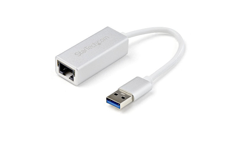 StarTech USB31000SA USB 3.0 to Gigabit Ethernet Adapter, Silver Aluminum
