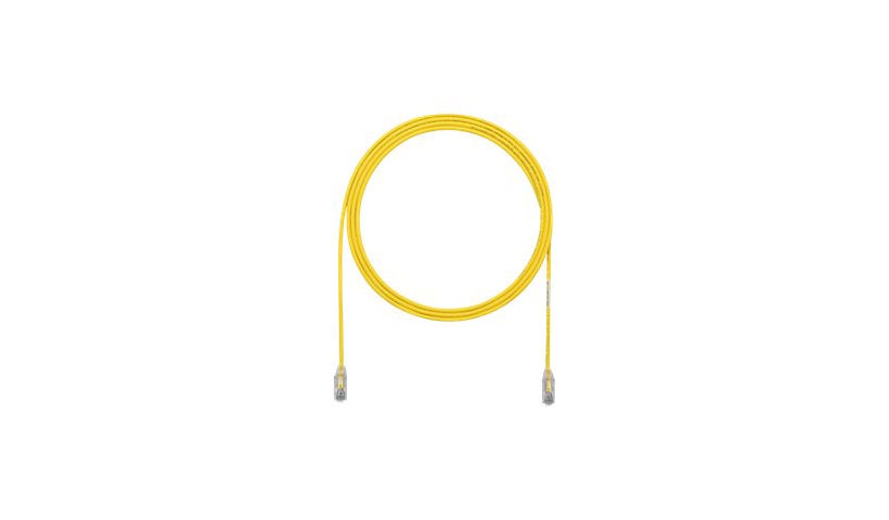 Panduit UTP28SP1YL TX6 Cat6 28 AWG UTP Patch Cable 1 ft Yellow