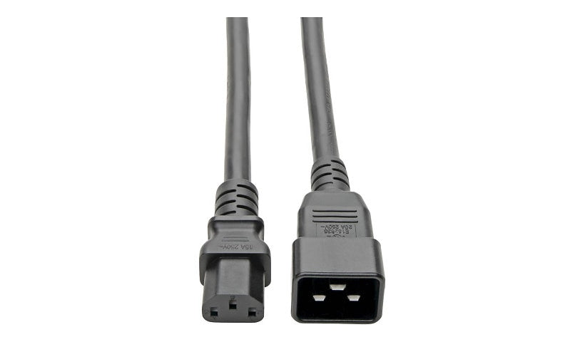Tripp Lite P032-003 C20 to C13 Heavy-Duty Power Cord 3 ft 15A Lifetime Warranty