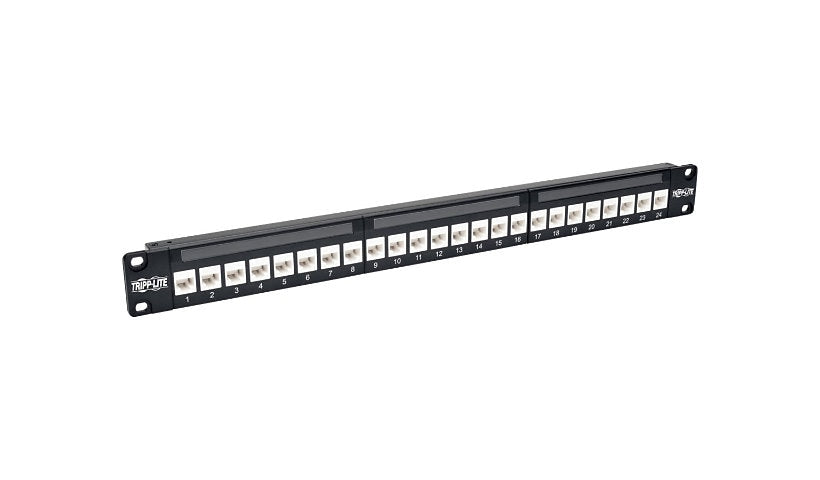 Tripp Lite N254-024-6A 24-Port Cat6a Feed-Through Patch Panel Lifetime Warranty
