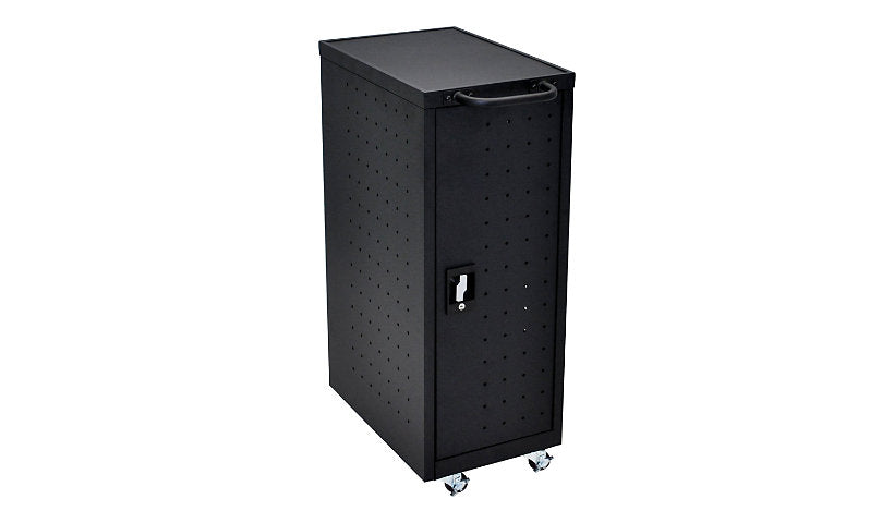 Luxor Compact Charging Cart for 12 Laptops/Chromebooks, Black, LLTP12-B
