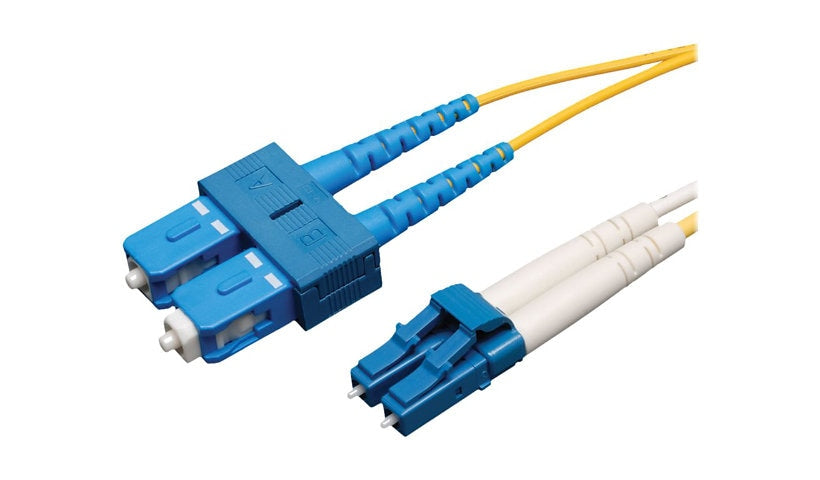 Tripp Lite (Eaton) N366-20M 20m (65.6ft) LC to SC Single Mode Duplex Fiber Patch Cable, 9/125, PVC, OFNR, Yellow