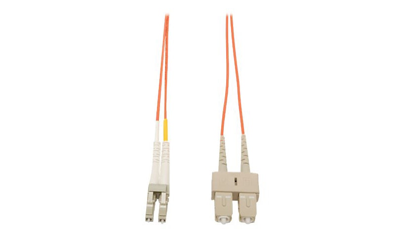 Tripp Lite (Eaton) N316-02M 2m (6.6ft) LC to SC Multimode Duplex Fiber Patch Cable, 62.5/125, PVC, OFNR
