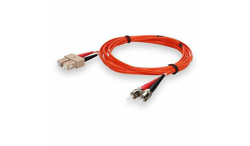 Proline PRO-ST-SC-2M6MMF 2m (6.6ft) ST to SC OM1 Multimode Duplex Fiber Patch Cable, 62.5/125, OFNR Riser, Orange