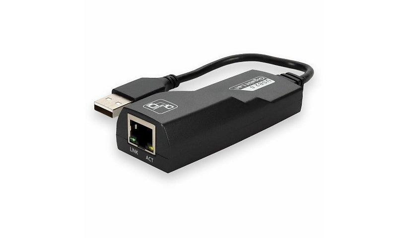 Proline USB-A 2.0 to RJ-45 Gigabit Ethernet Adapter, 8 in, Gray/Black