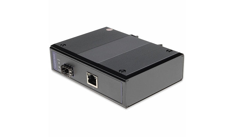 Proline Industrial 10/100/1000Base-TX RJ-45 to Open SFP Port PoE+ Media Converter, DIN Rail, PRO-IGMC-SFP-POE+