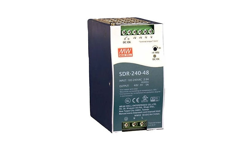 Extreme Networks 16807 240W AC/DC DIN Rail Power Supply for Industrial Switches