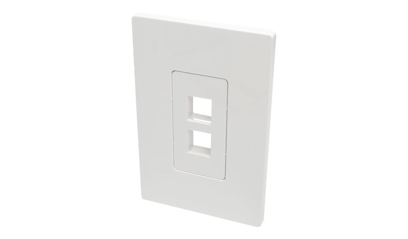 Tripp Lite N080-102 Single-Gang 2-Port Keystone Wall Plate TAA Lifetime Warranty