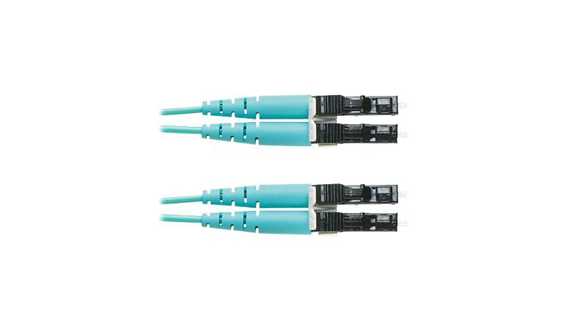 Panduit 7ft LC to LC Multimode Duplex Fiber Patch Cable, 50/125, Aqua, FZ2ERLNLNSNM002