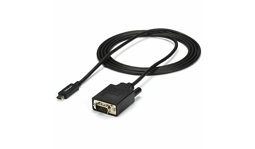 StarTech.com USB-C to VGA Adapter Cable, 1080p, Thunderbolt 3 Compatible, 2 m