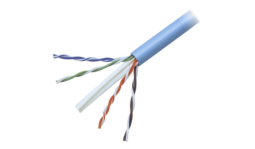 Belkin A7L704-1000-BLU Cat6 Solid Bulk Cable 1000 ft 4-Pair UTP 23 AWG PVC Blue