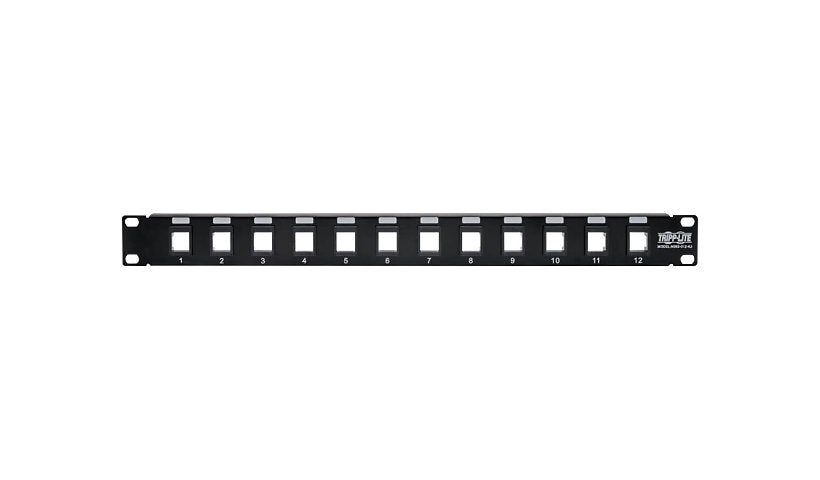 Tripp Lite N062-012-KJ 12-Port Blank Keystone/Multimedia Patch Panel Unshielded