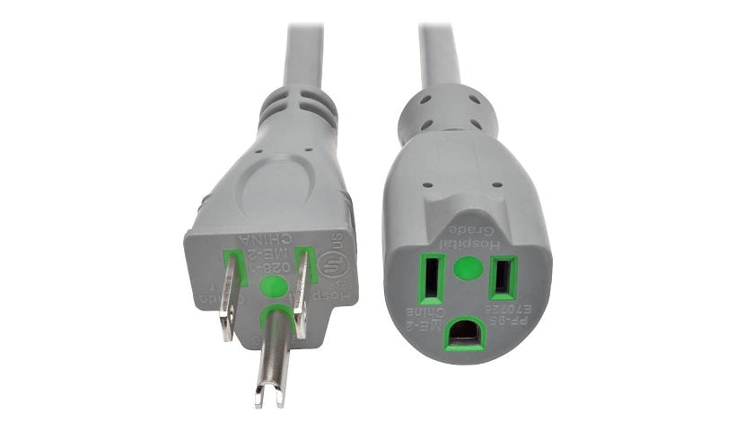 Tripp Lite P024-006-GY-HG NEMA 5-15P to NEMA 5-15R Hospital-Grade Extension Cord
