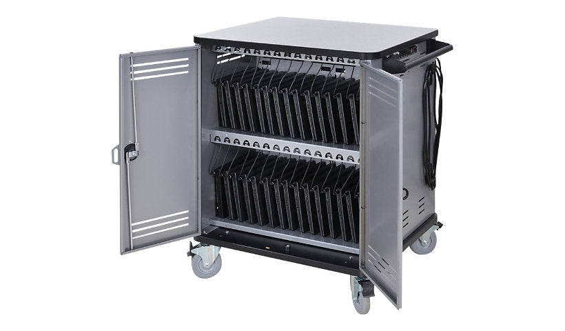 Spectrum Pro32 Notebook Cart, eLogix Timer, 5in Balloon Wheels, 55472-ABL