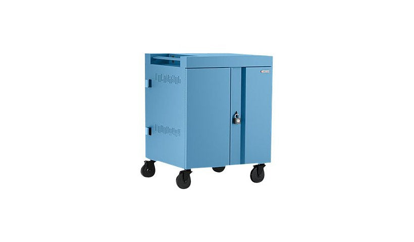 Bretford Cube AC Charging Cart, 32 Devices, Sky, TVC32PAC-SKY
