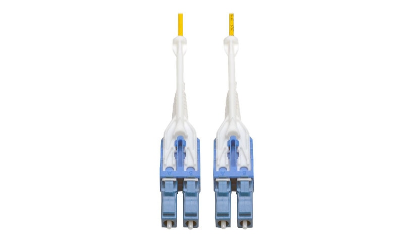 Tripp Lite (Eaton) N370-02M-T 2m (6.6ft) LC to LC Single Mode Duplex Fiber Patch Cable, Push/Pull Tabs, 9/125, PVC, OFNR, Yellow