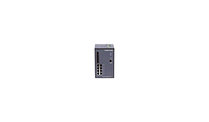 Fortinet FortiSwitch Rugged 112D-POE FSR-112D-POE 8-Port PoE+ Switch, 4x SFP