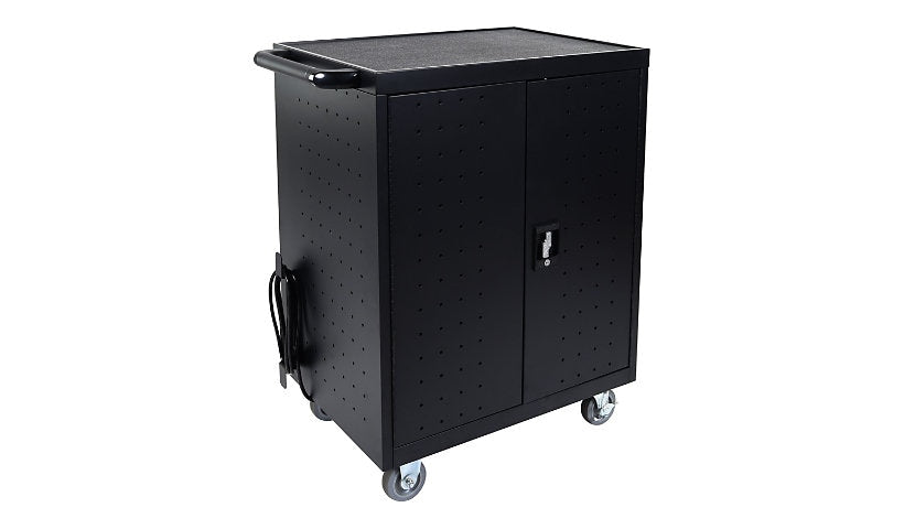Luxor Charging Cart for 32 Laptops/Chromebooks, Timer, Black, LLTP32-B