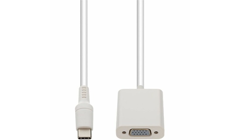 Proline USB-C 3.1 Male to VGA Female Adapter, 1080p 60Hz, White, 8 in