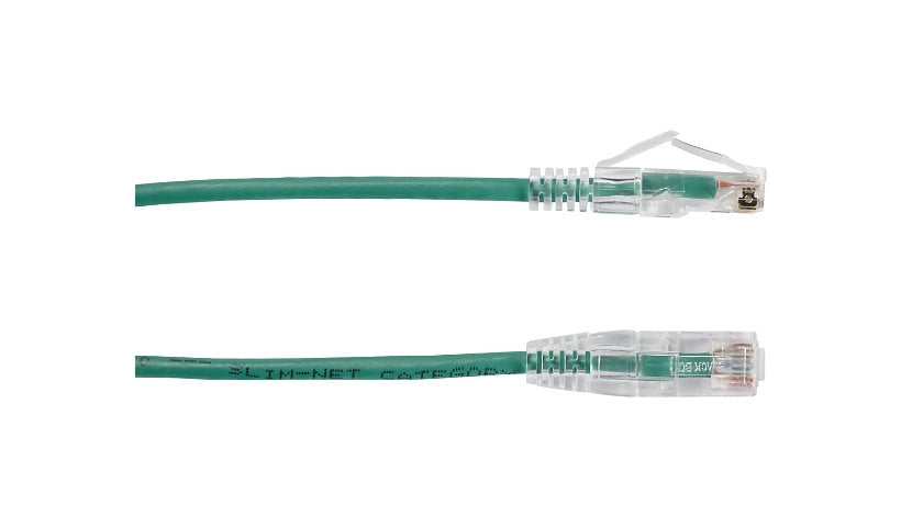 Black Box C6APC28-GN-10 Slim-Net Cat6A Snagless Patch Cable 10 ft 28 AWG Green