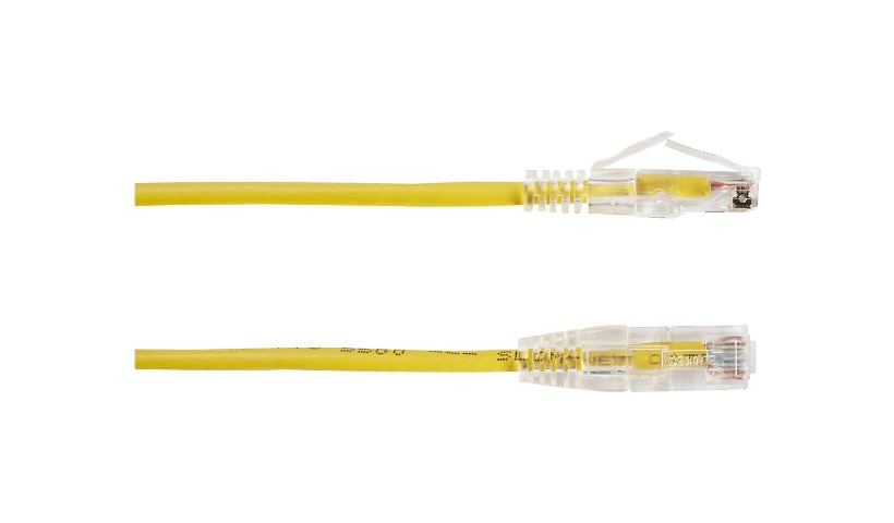 Black Box C6PC28-YL-02 Slim-Net Cat6 Patch Cable 2 ft 28 AWG Yellow