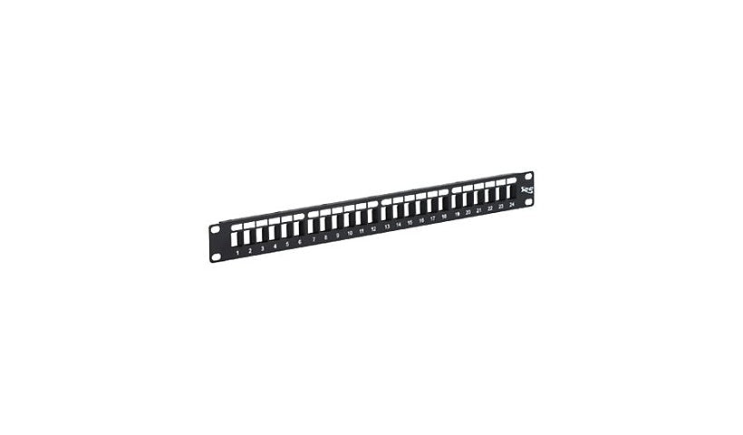 ICC IC107BP241 24-Port High Density Blank Patch Panel 19 in 1U Steel