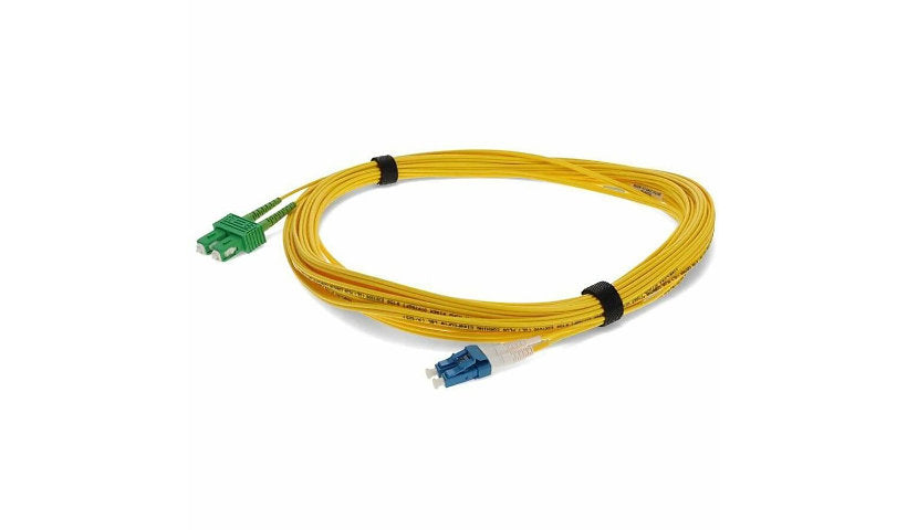 Proline PRO-ASC-LC-15M9SMF 15m (49.2ft) SC/APC to LC OS2 Single Mode Duplex Fiber Patch Cable, 9/125, OFNR Riser, Yellow