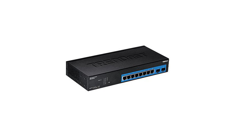 TRENDnet TPE-082WS 10-Port Gigabit Web Smart PoE+ Switch, 2x SFP, 75W